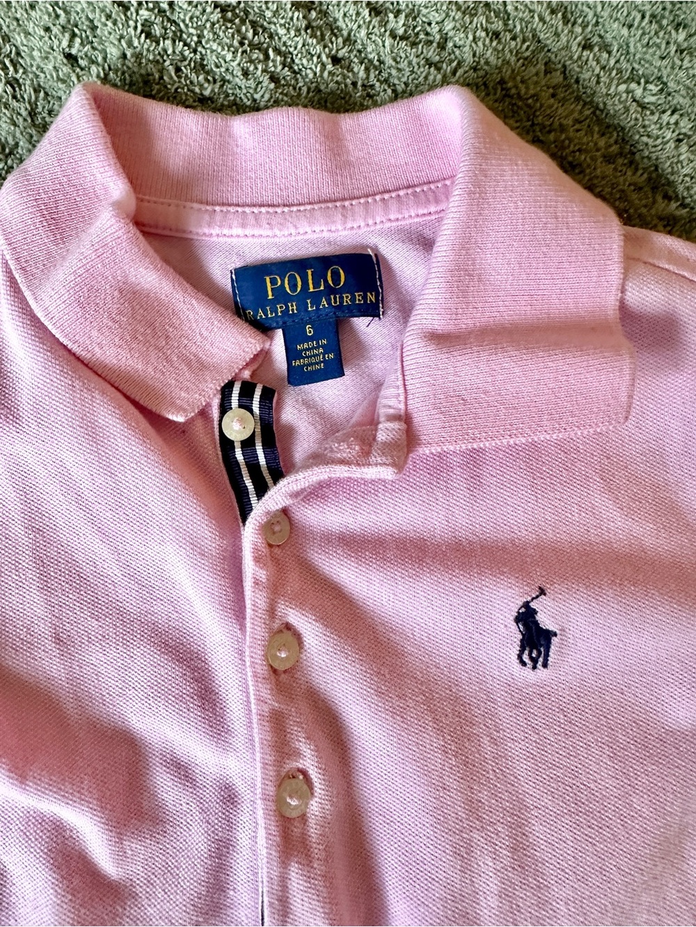 Polo by Ralph Lauren Pink Girls' Cotton Dress with Embroidered Pony - Size 6